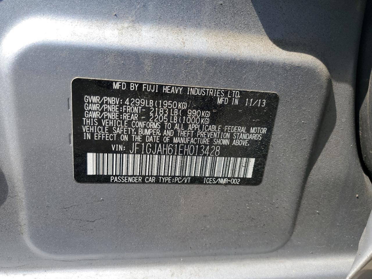 2014 SUBARU IMPREZA