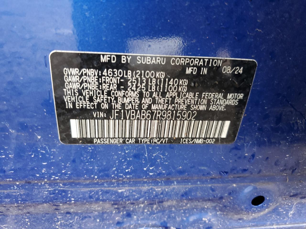 2024 SUBARU WRX