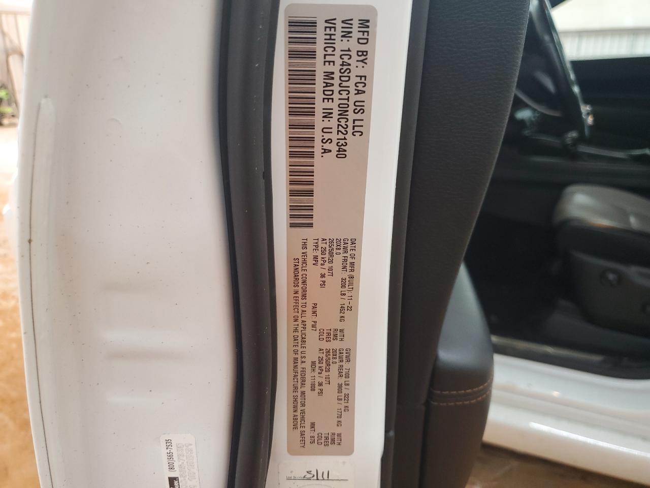 2022 DODGE DURANGO