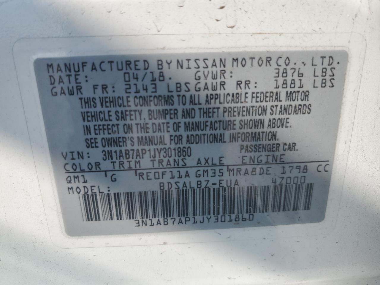 2018 NISSAN SENTRA