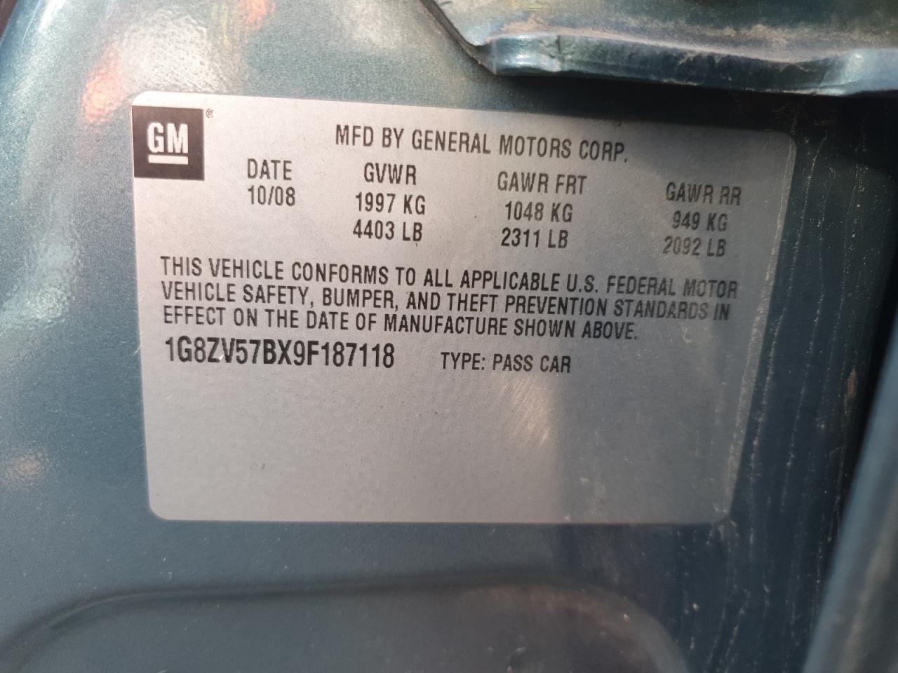 2009 SATURN Aura