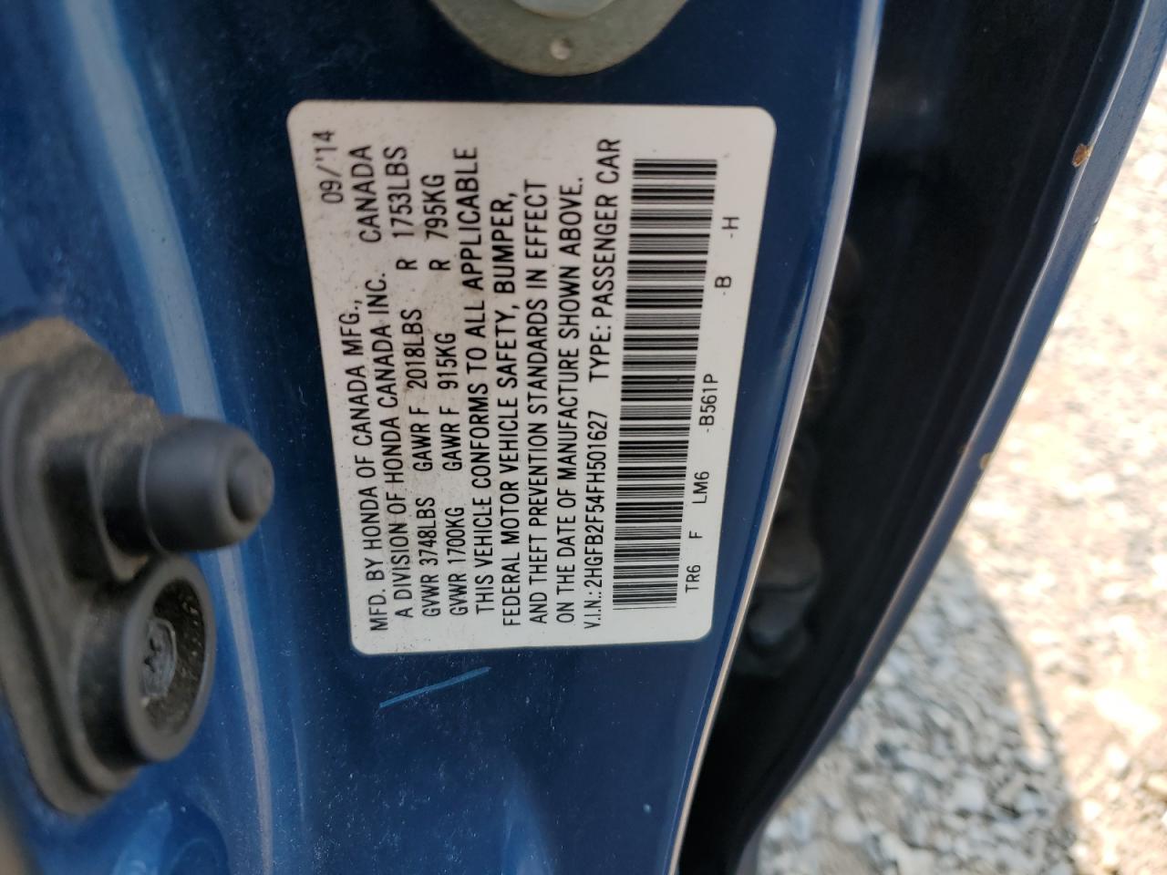 2015 HONDA CIVIC