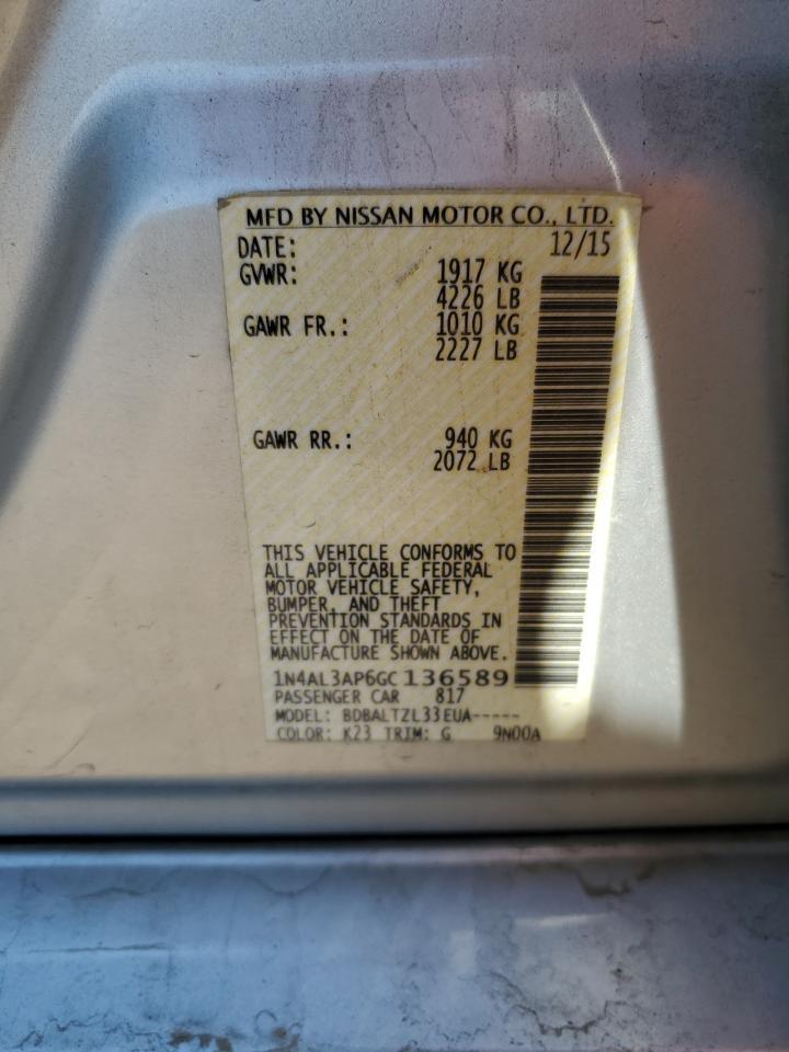 2016 NISSAN ALTIMA