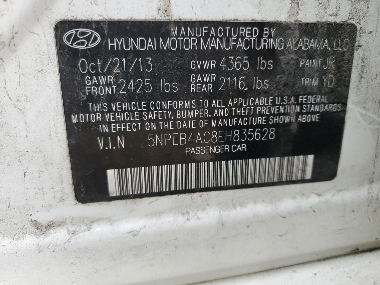 2014 HYUNDAI SONATA