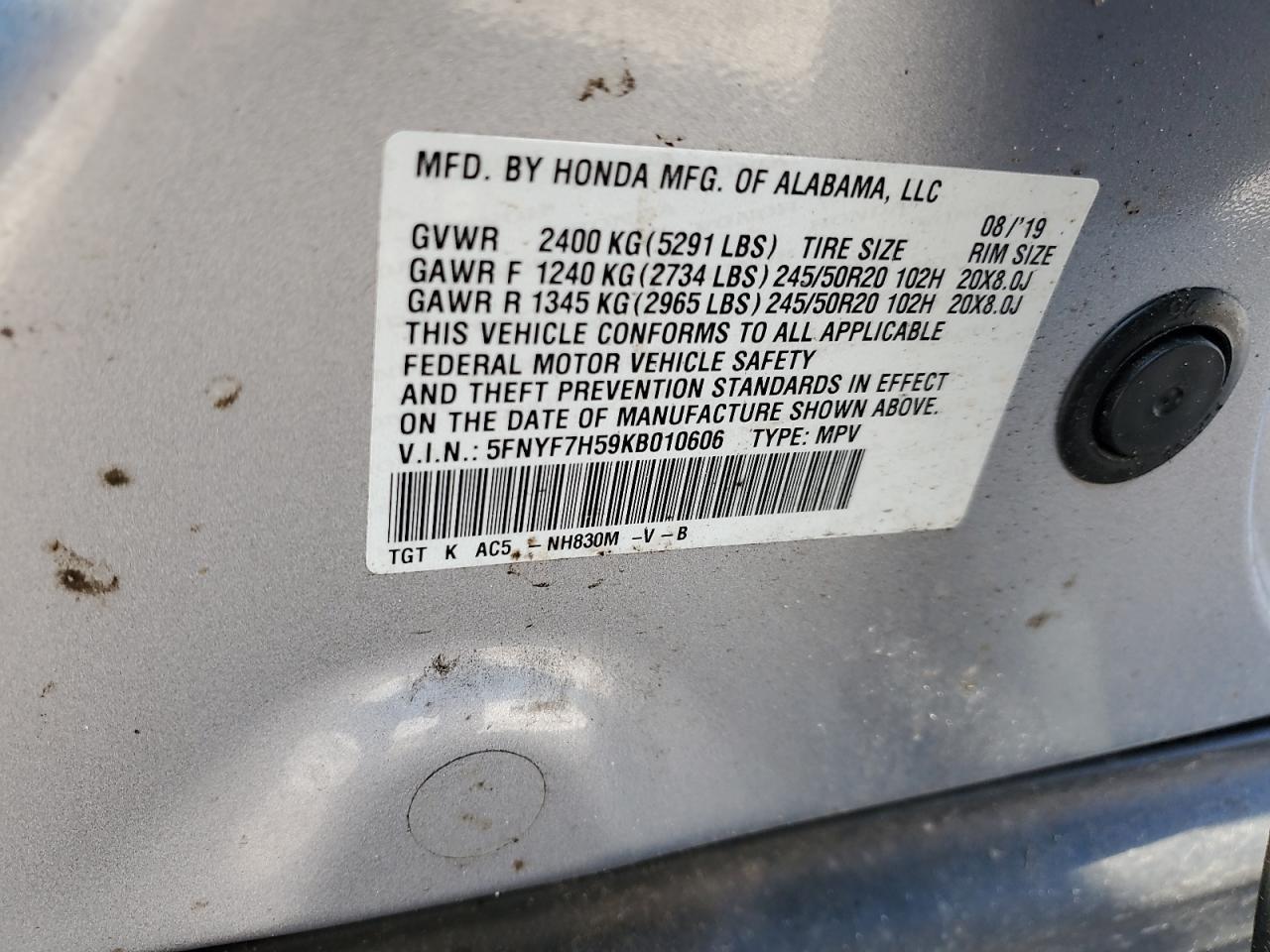 2019 HONDA Passport