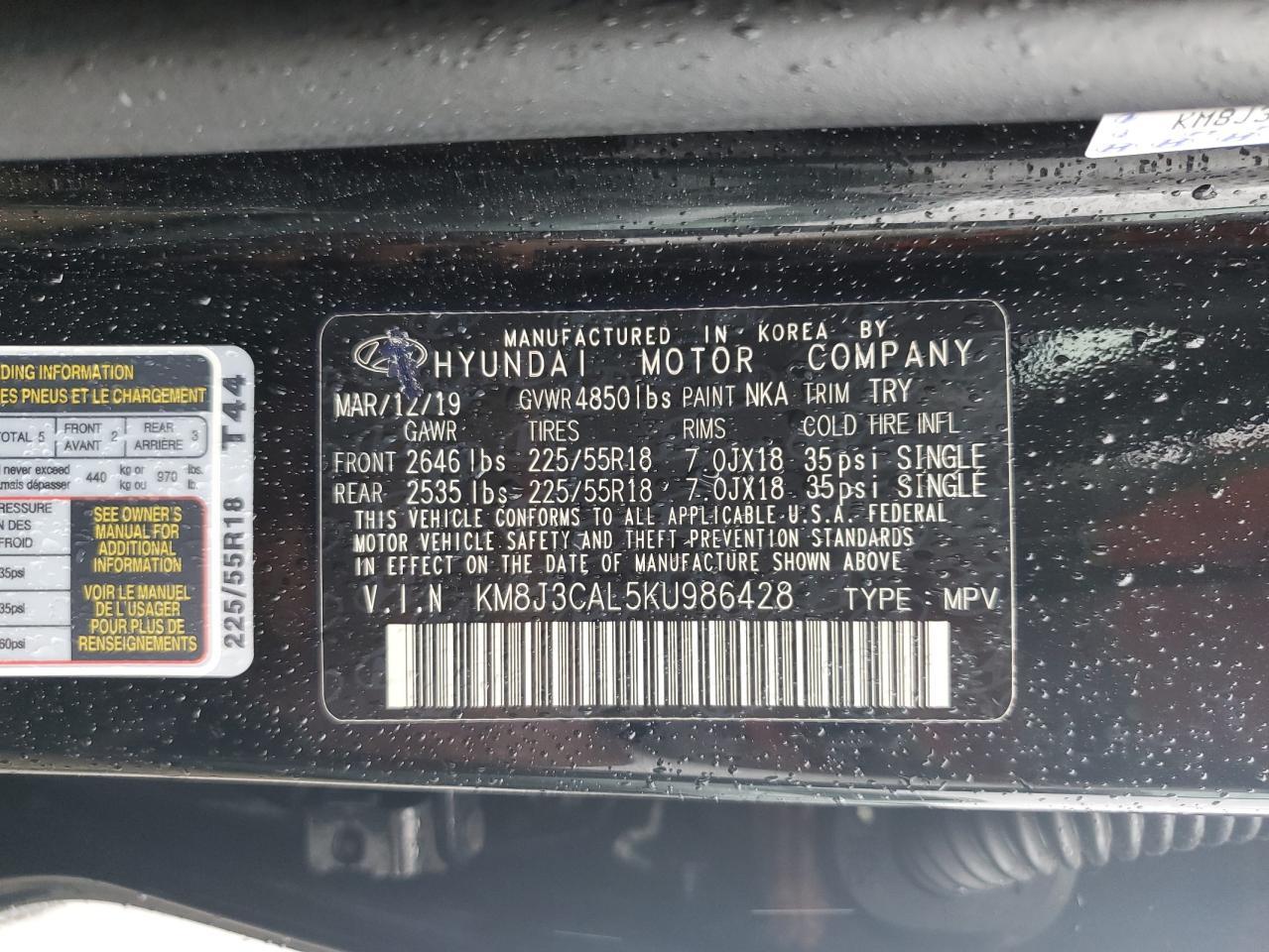 2019 HYUNDAI TUCSON