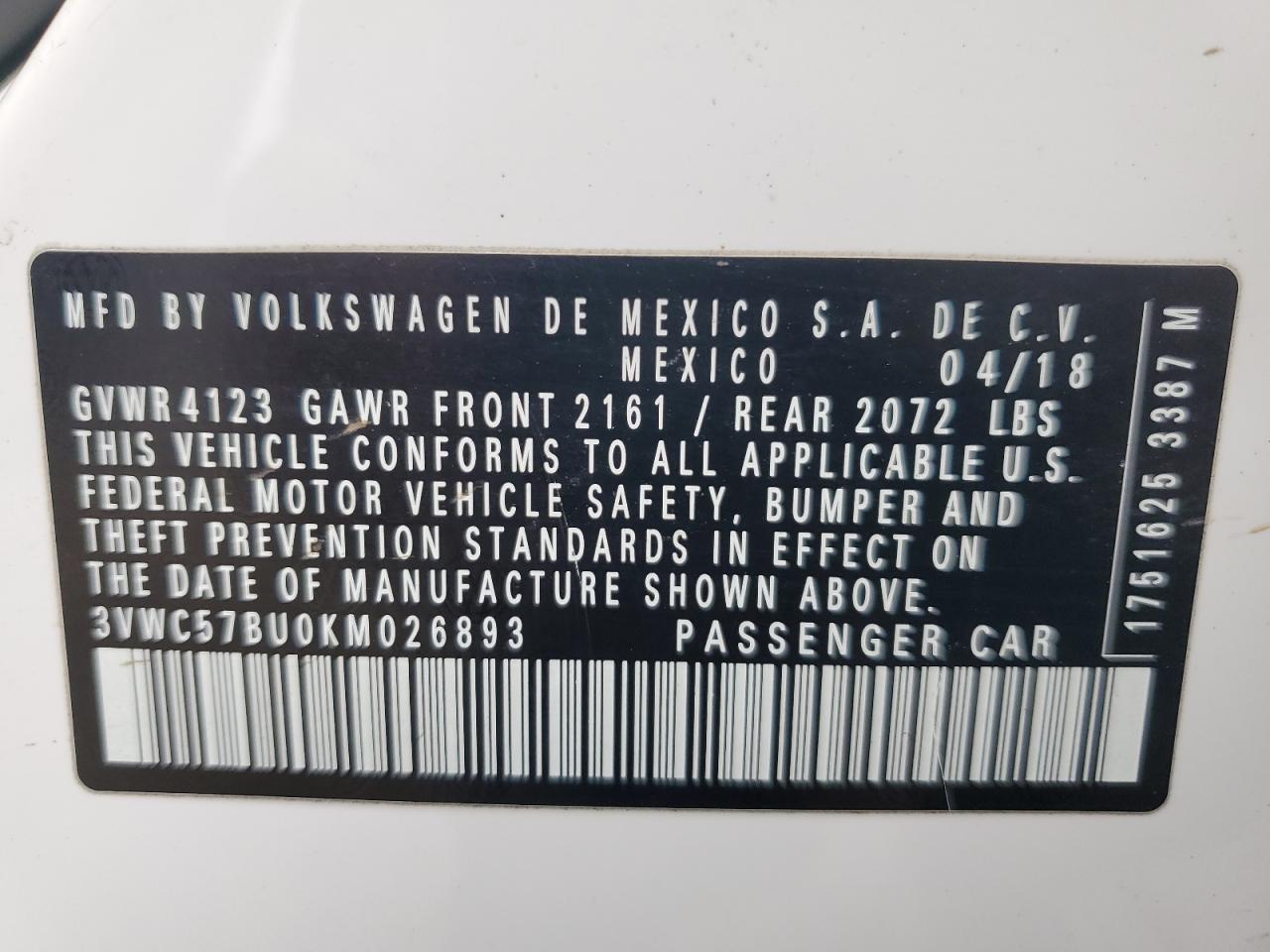 2019 VOLKSWAGEN JETTA