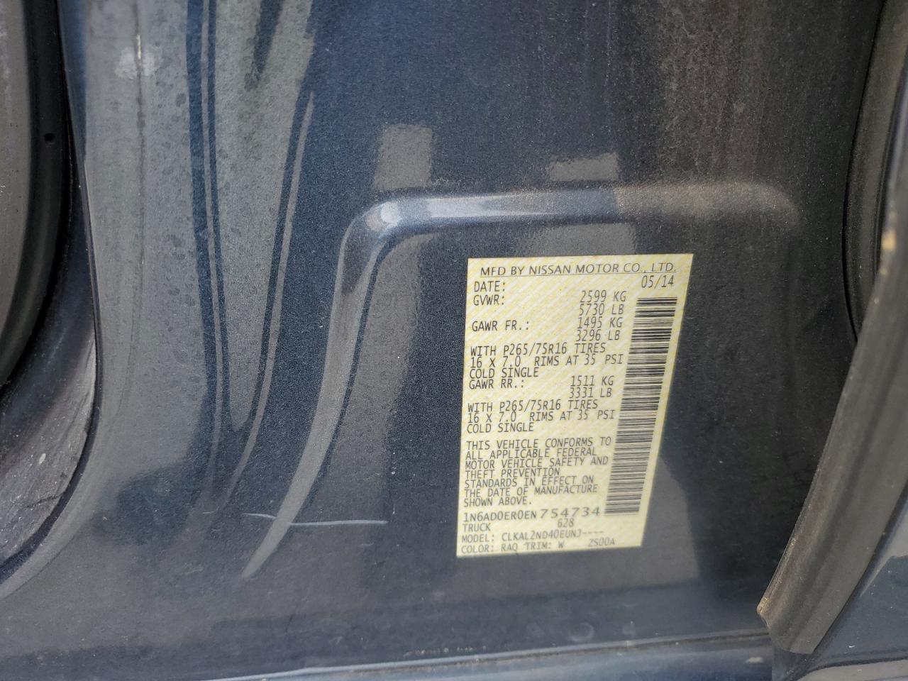 2014 NISSAN Frontier