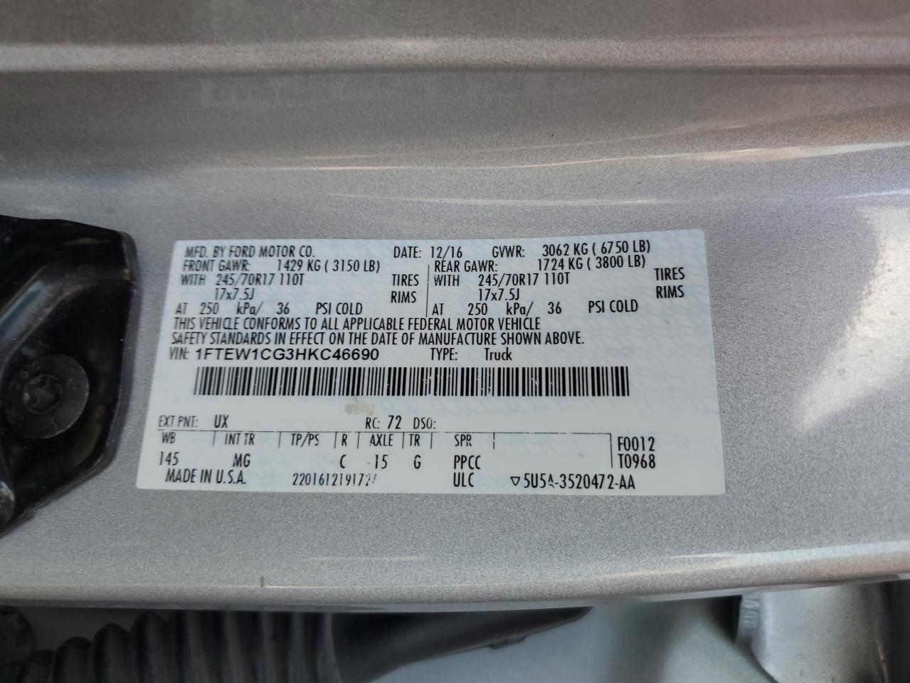 2017 FORD F-150