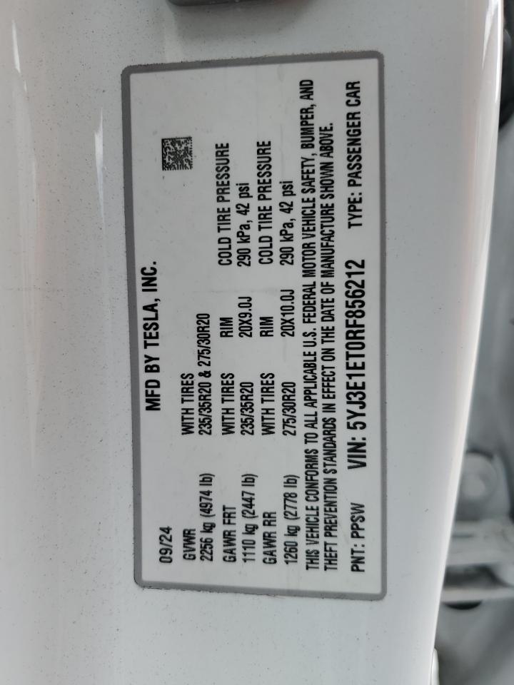 2024 TESLA MODEL 3