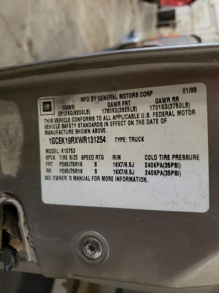 1998 CHEVROLET Gmt