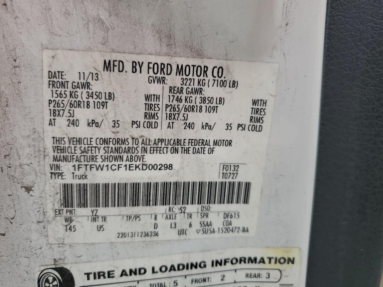 2014 FORD F-150 Lightning