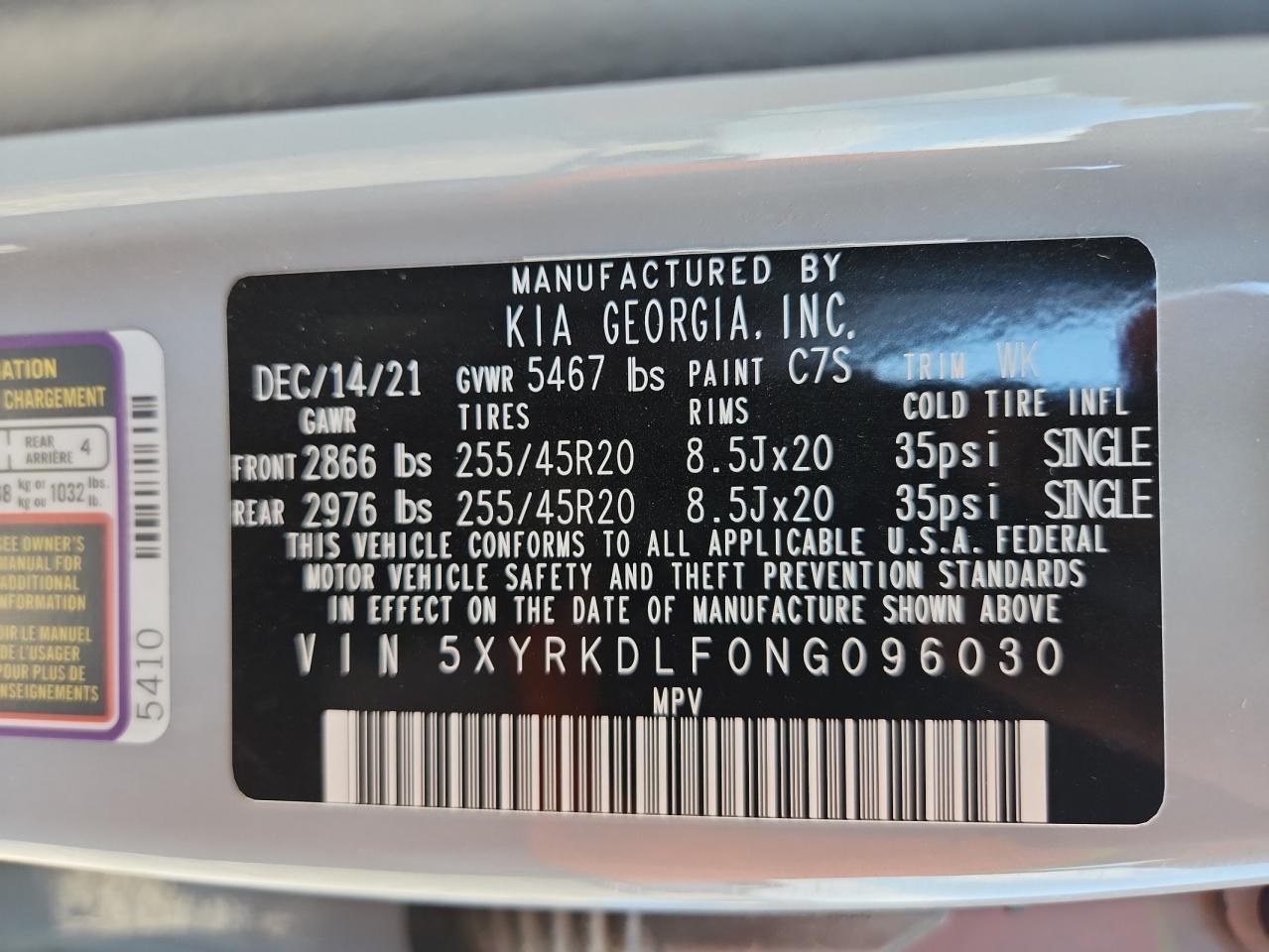 2022 KIA SORENTO