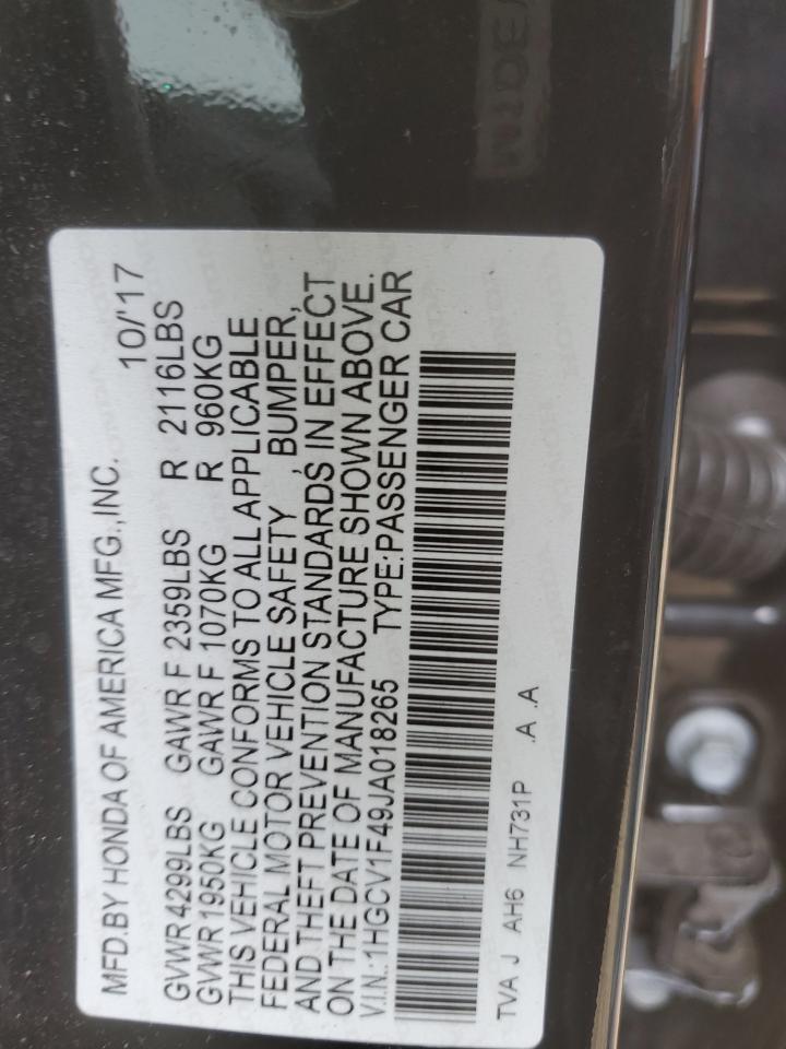 2018 HONDA ACCORD