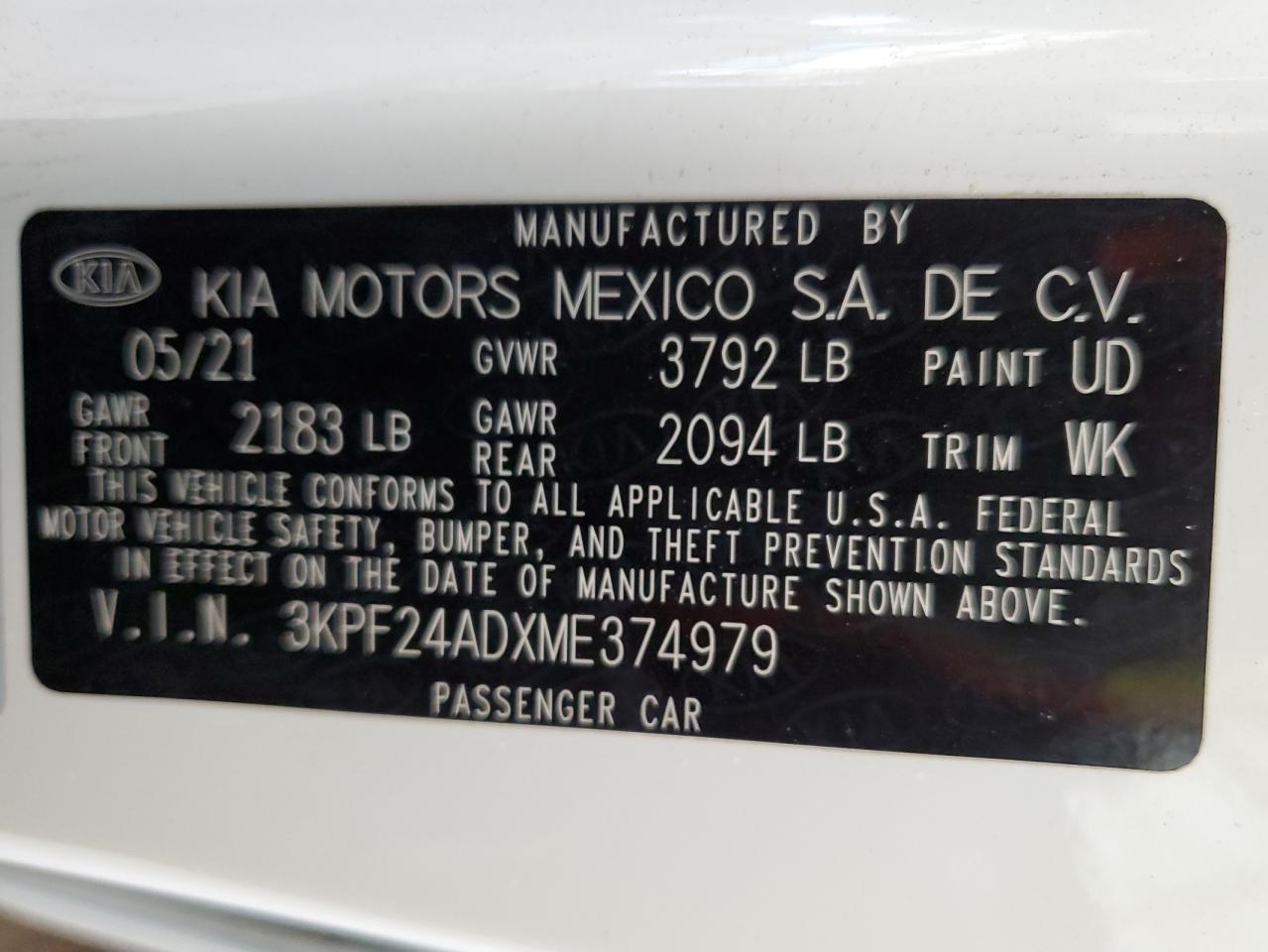 2021 KIA FORTE