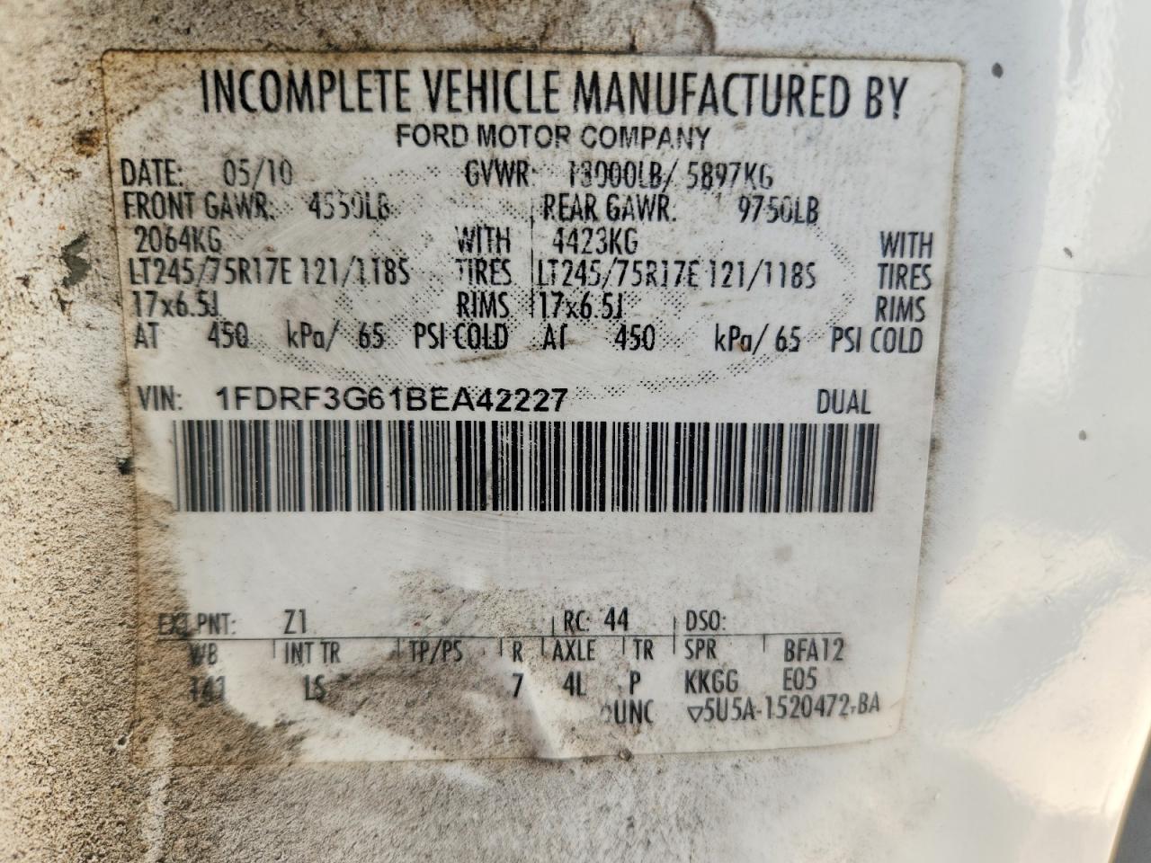 2011 FORD F-350 SUPER DUTY