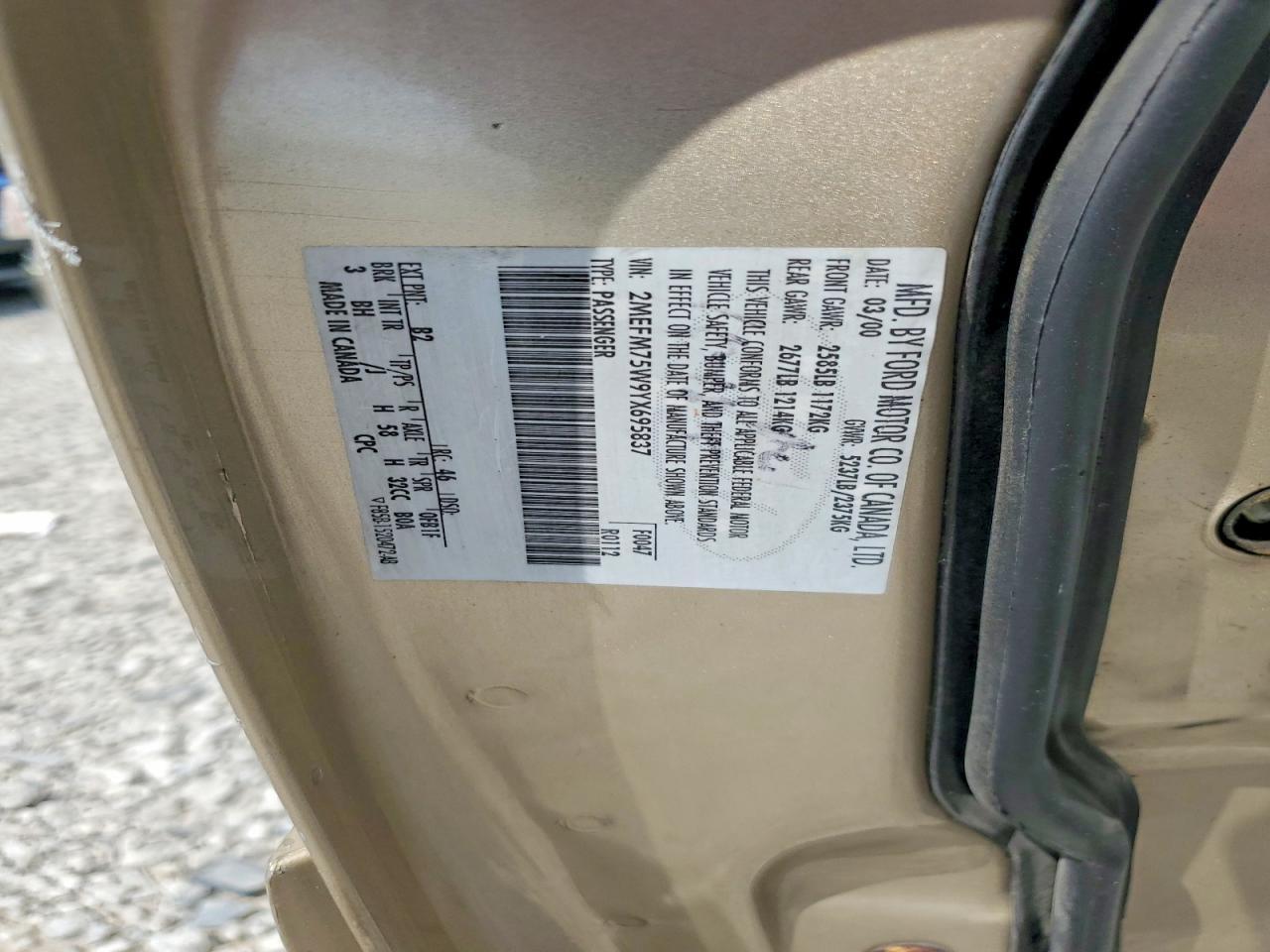 2000 MERCURY GRAND MARQUIS