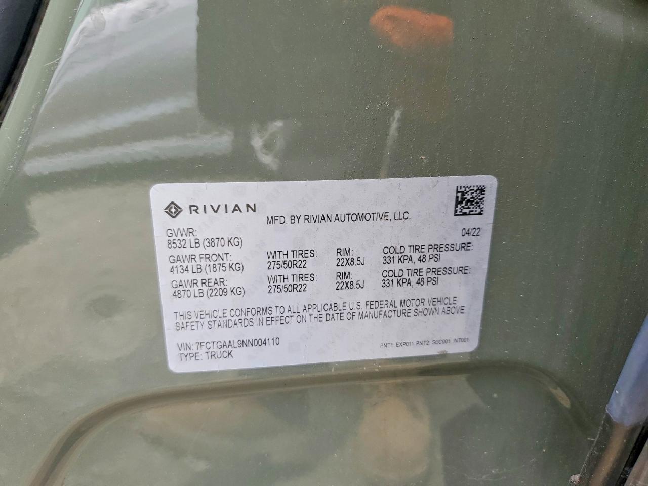 2022 RIVIAN R1t