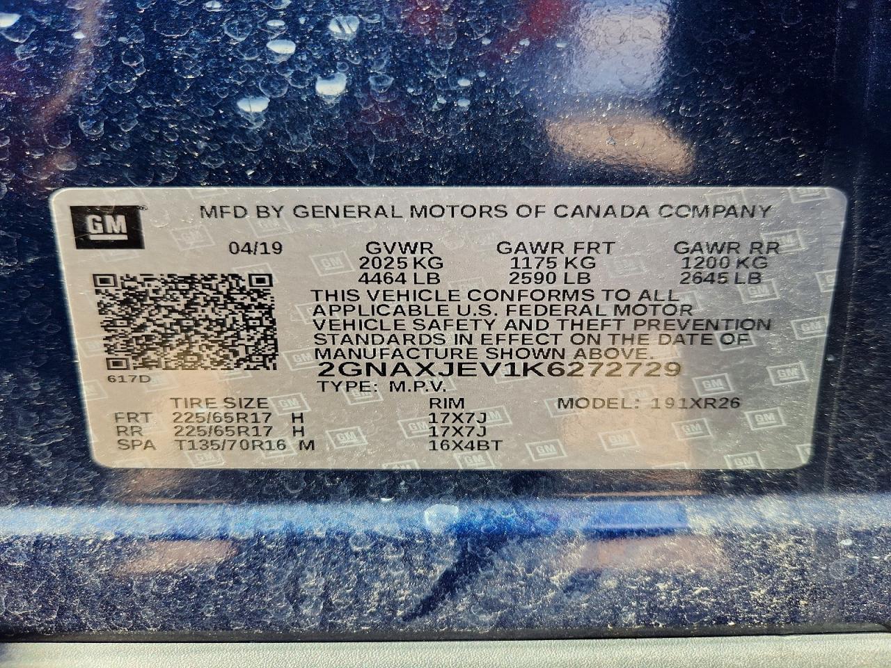 2019 CHEVROLET EQUINOX