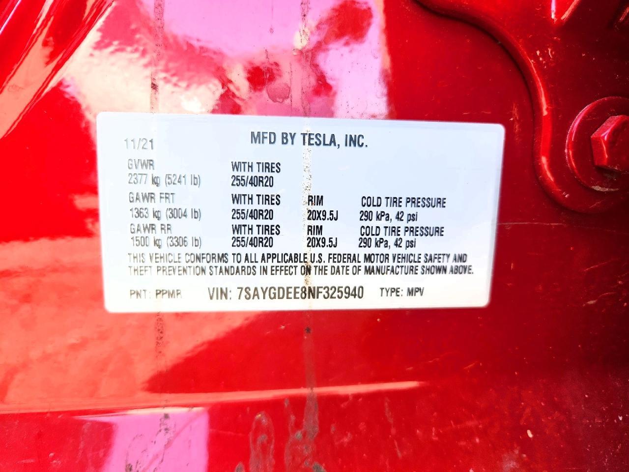 2022 TESLA MODEL Y