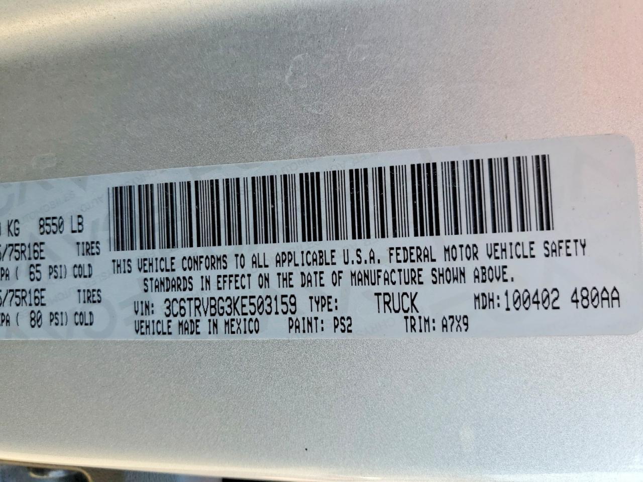 2019 RAM ProMaster 1500