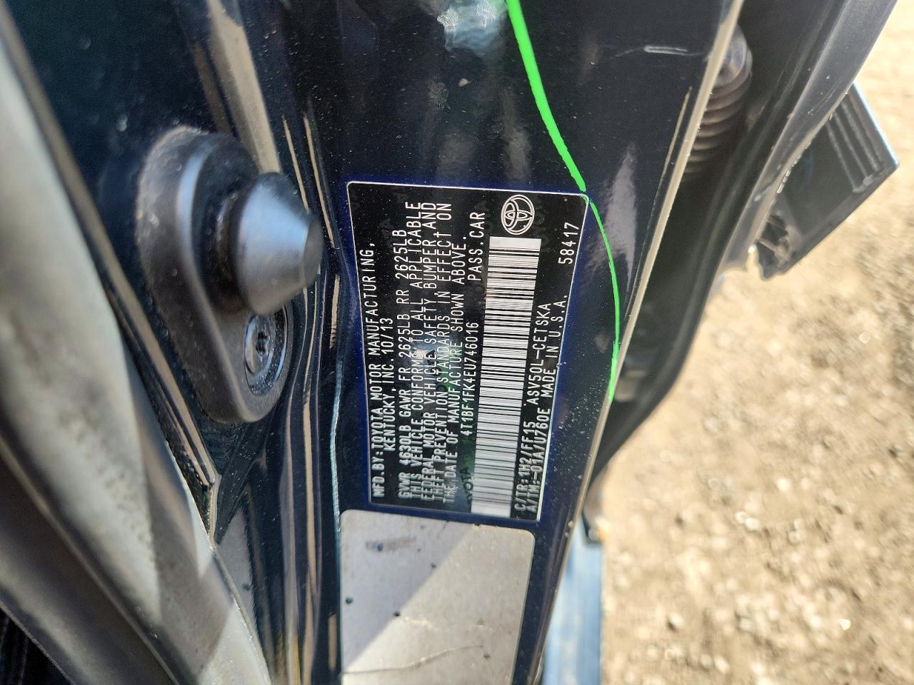 2014 TOYOTA CAMRY