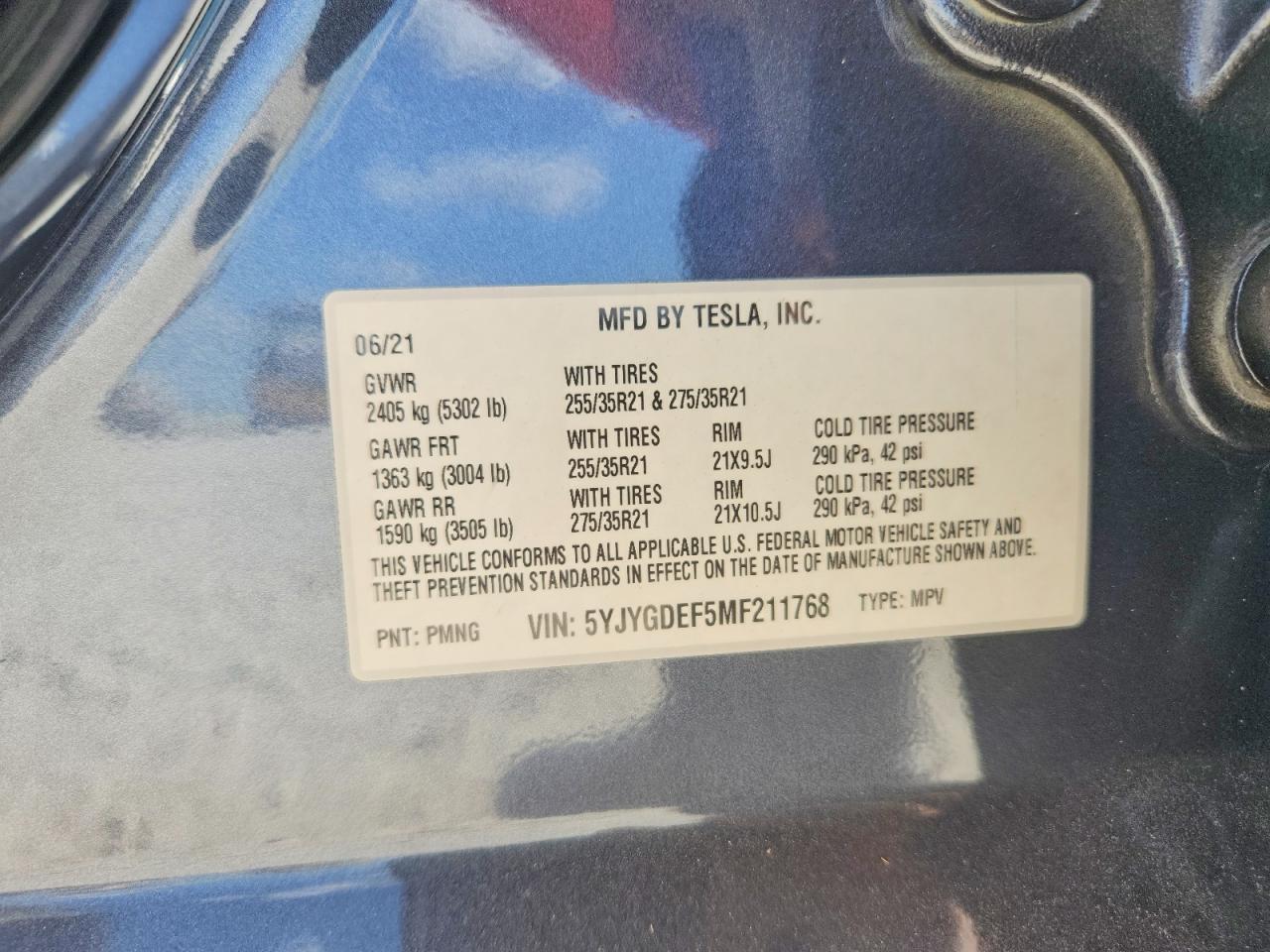 2021 TESLA MODEL Y