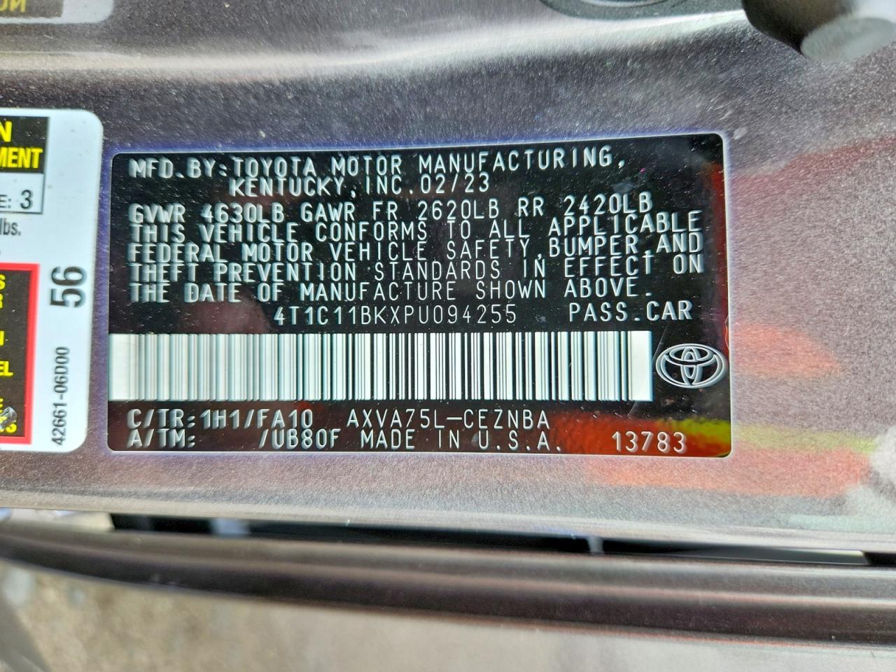 2023 TOYOTA CAMRY