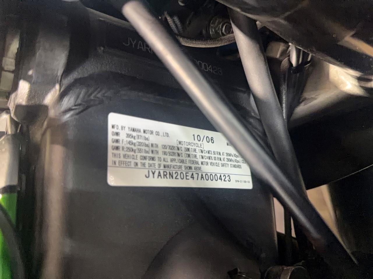 2007 YAMAHA YZFR1
