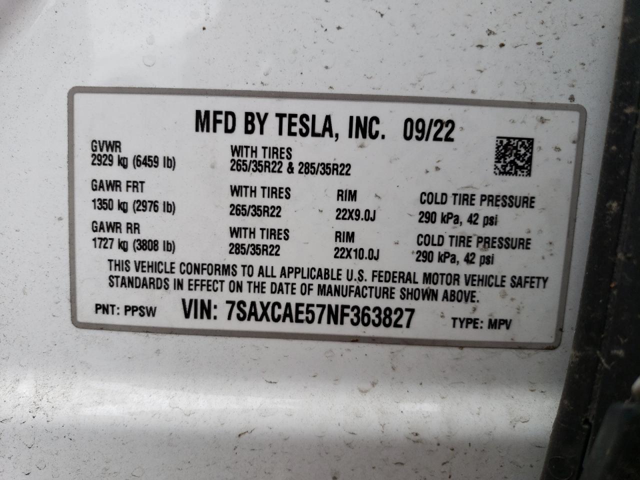 2022 TESLA MODEL X