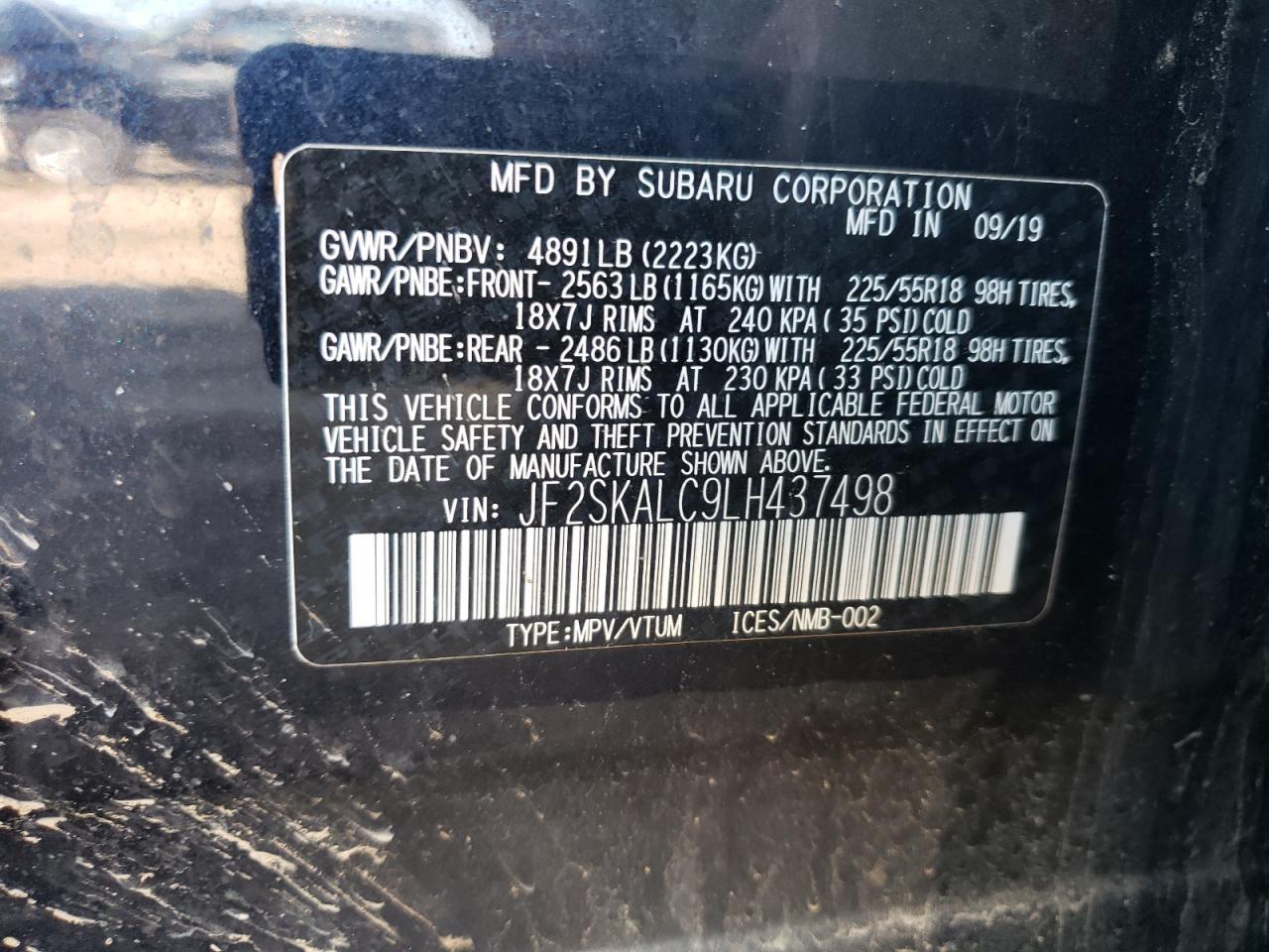 2020 SUBARU FORESTER