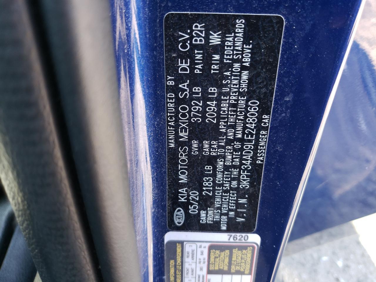 2020 KIA FORTE