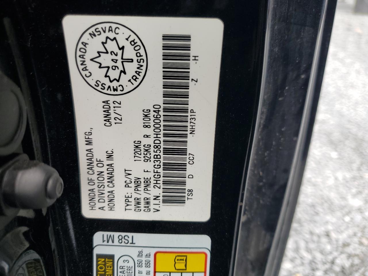 2013 HONDA CIVIC