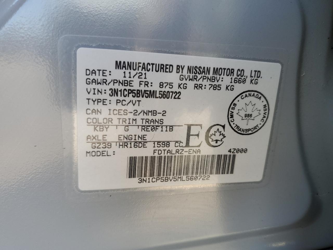 2021 NISSAN KICKS