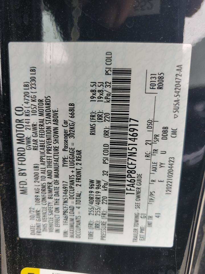2022 FORD MUSTANG
