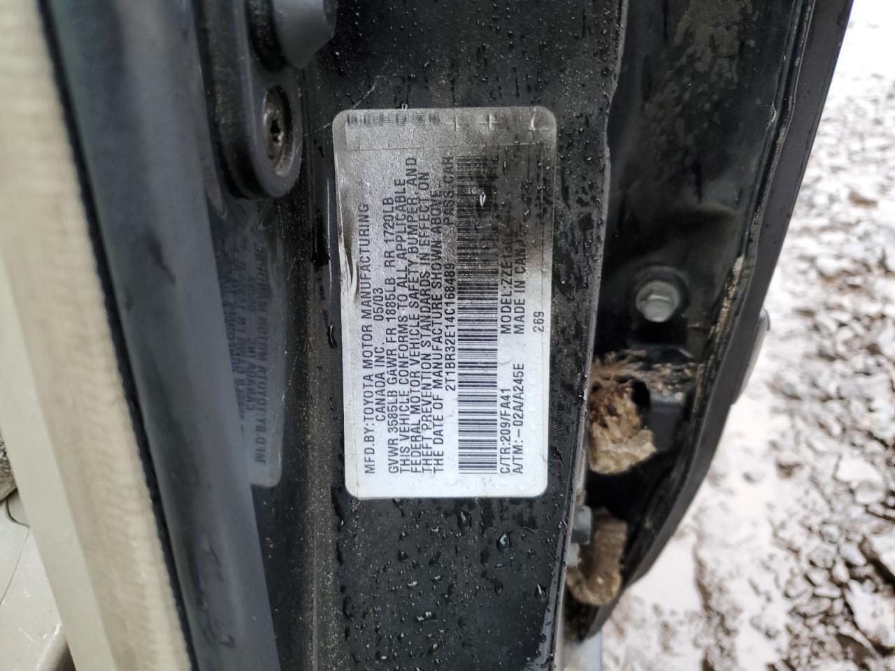 2004 TOYOTA COROLLA