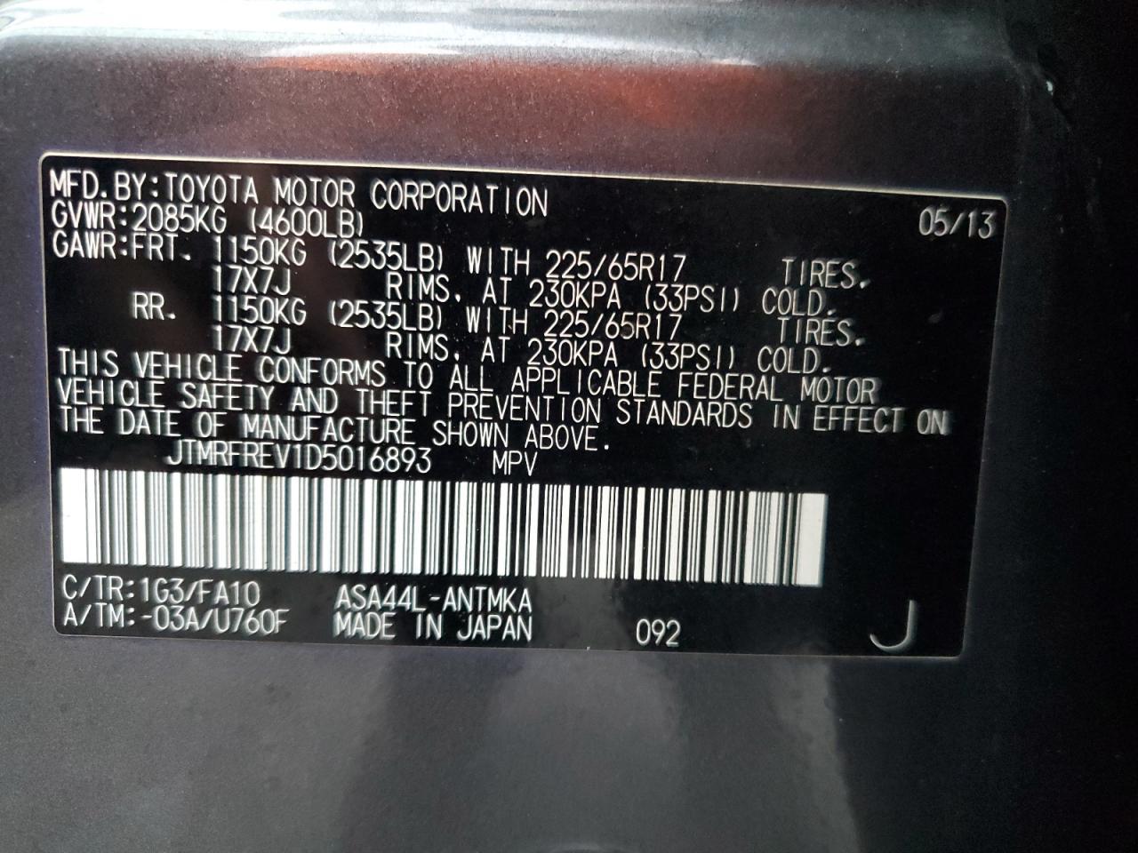2013 TOYOTA RAV4