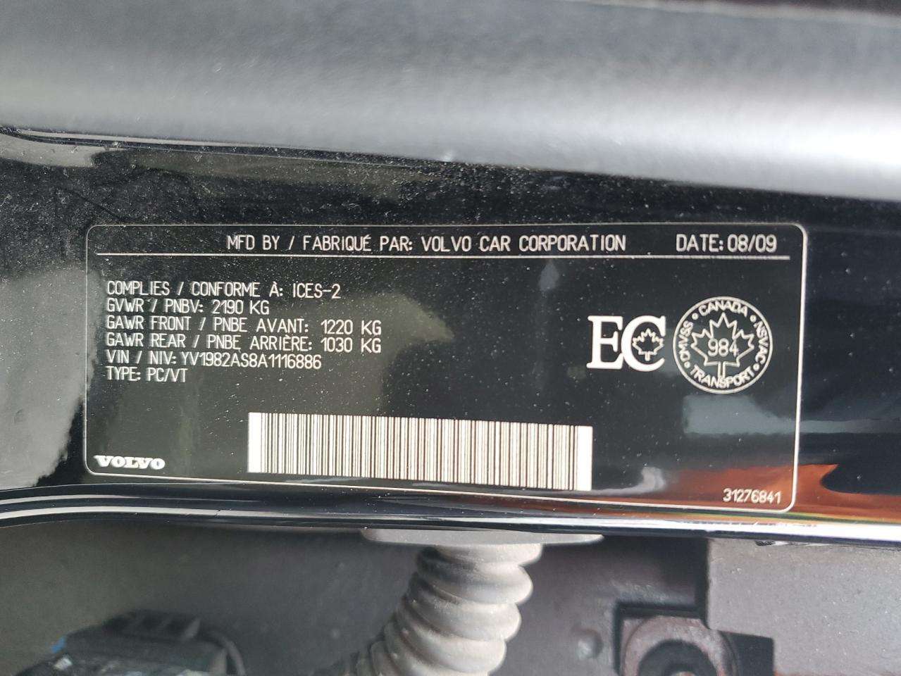 2010 VOLVO S80