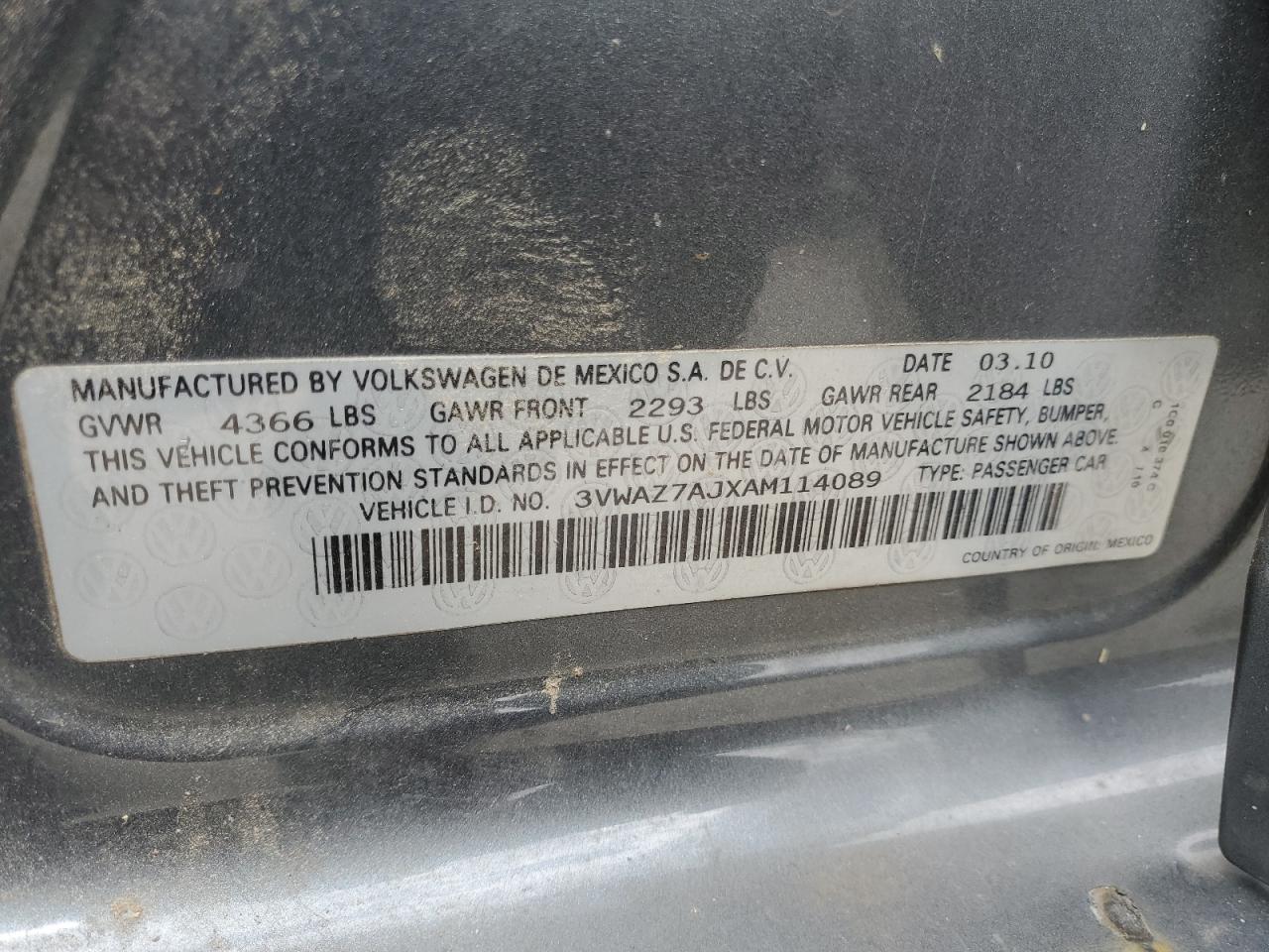 2010 VOLKSWAGEN JETTA