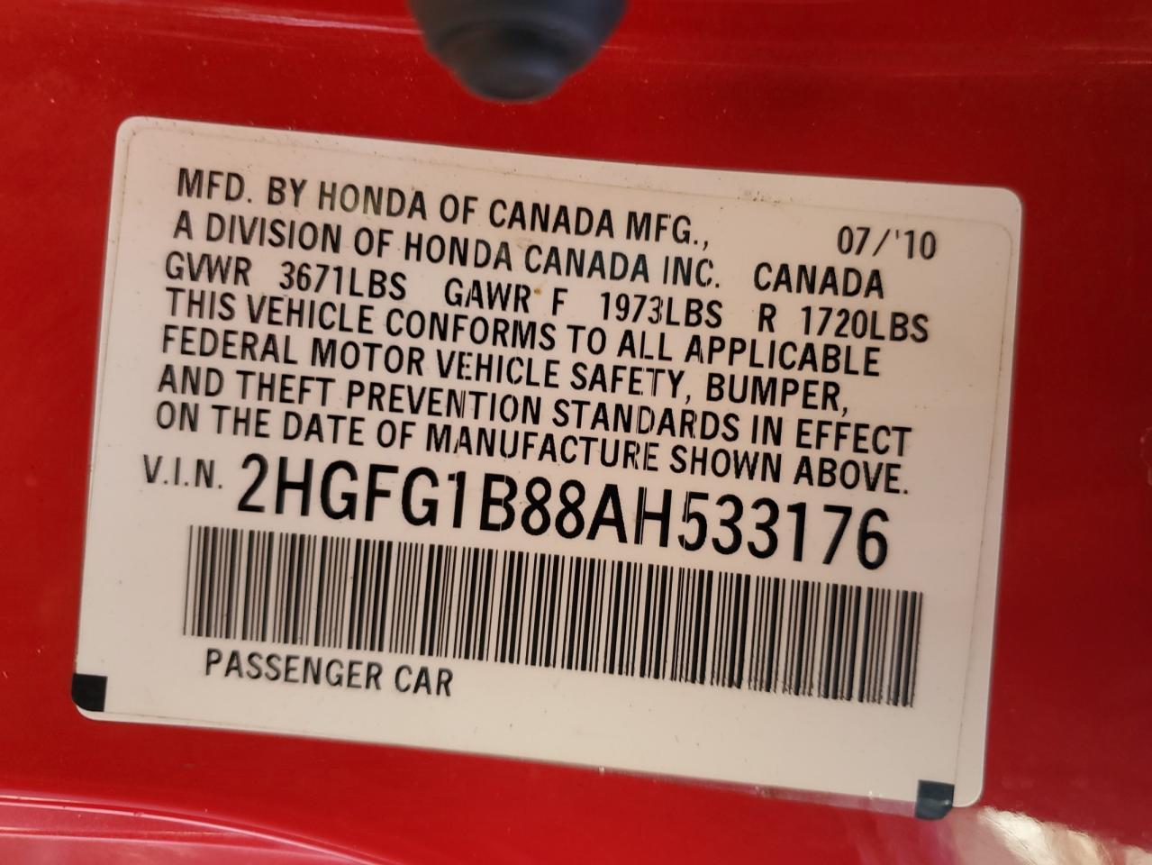 2010 HONDA CIVIC