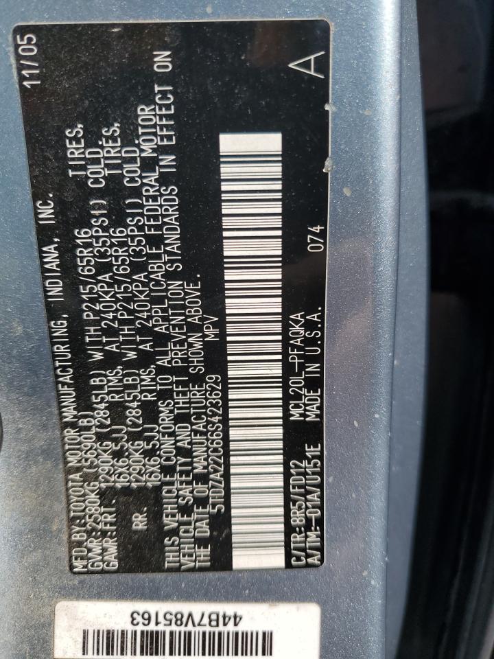 2006 TOYOTA SIENNA