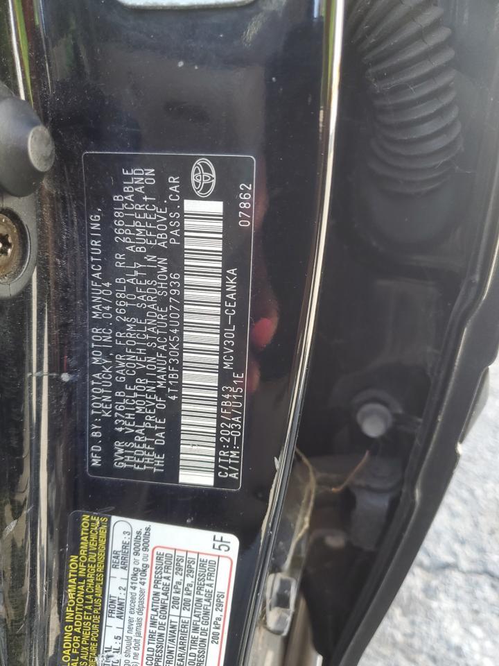 2004 TOYOTA CAMRY