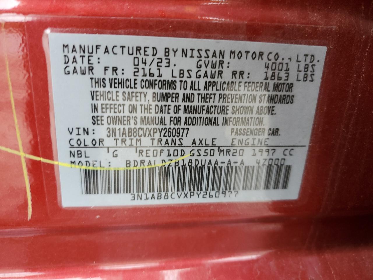 2023 NISSAN SENTRA