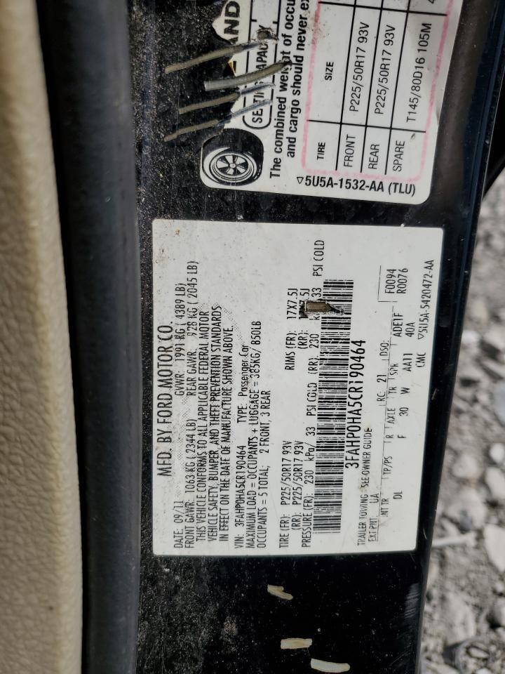 2012 FORD FUSION