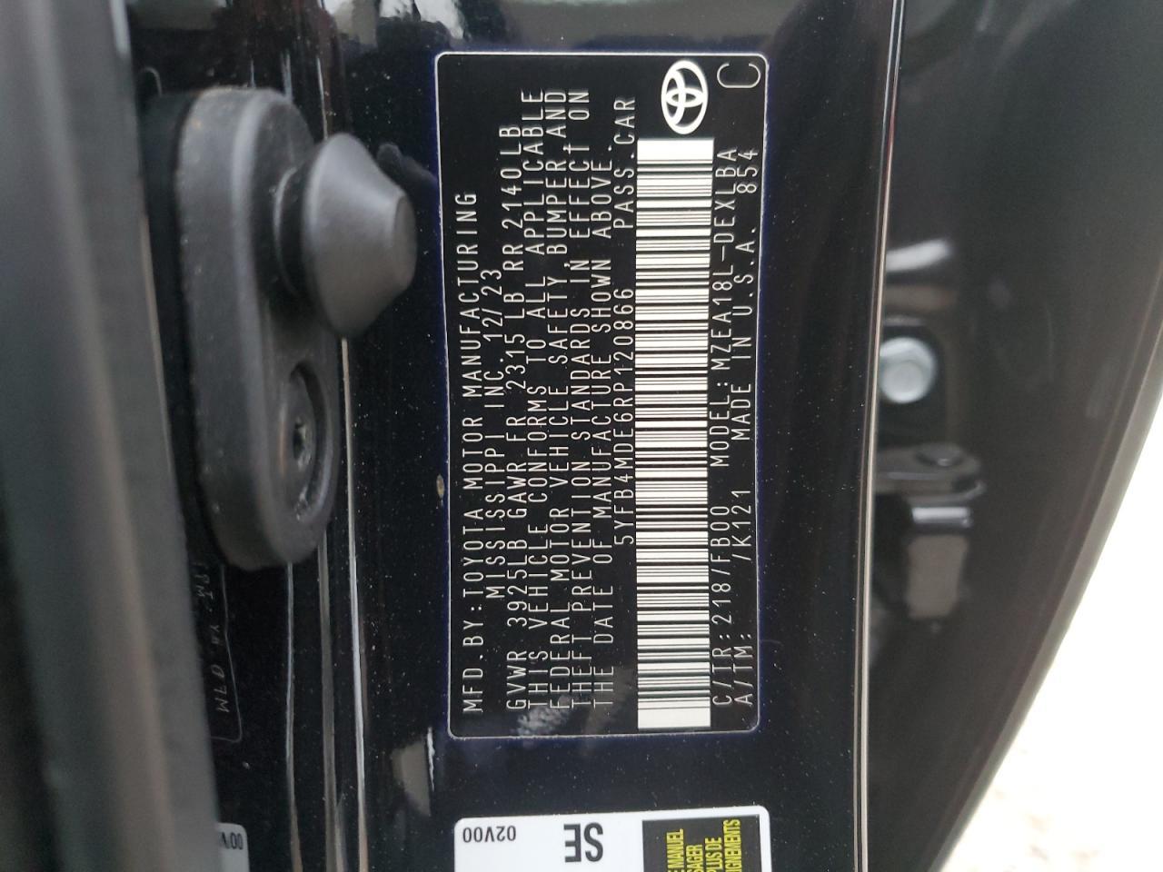 2024 TOYOTA COROLLA