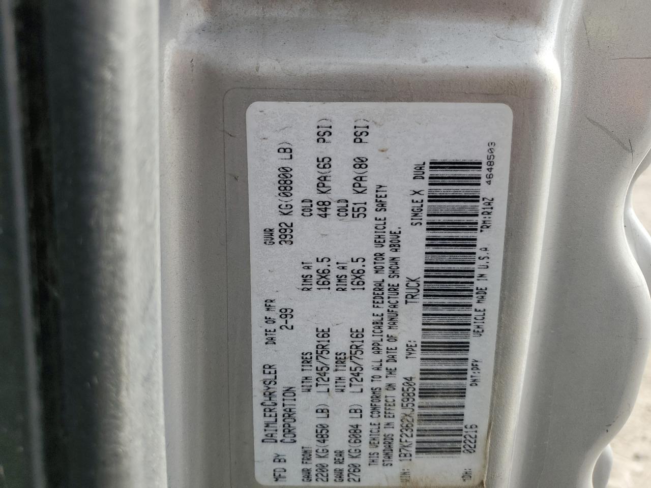 1999 DODGE Ram 2500