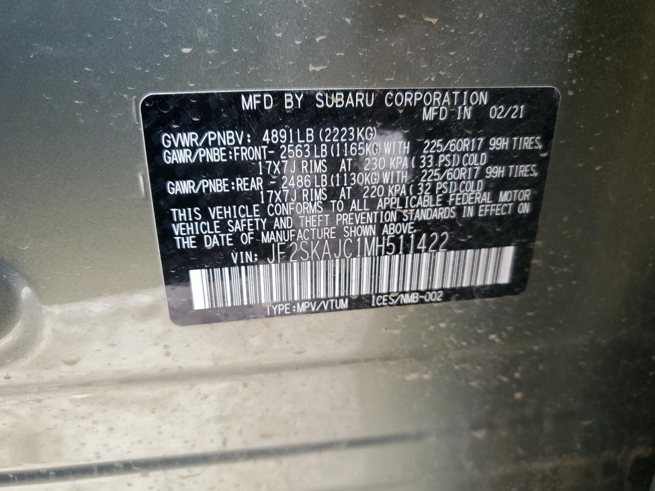 2021 SUBARU FORESTER