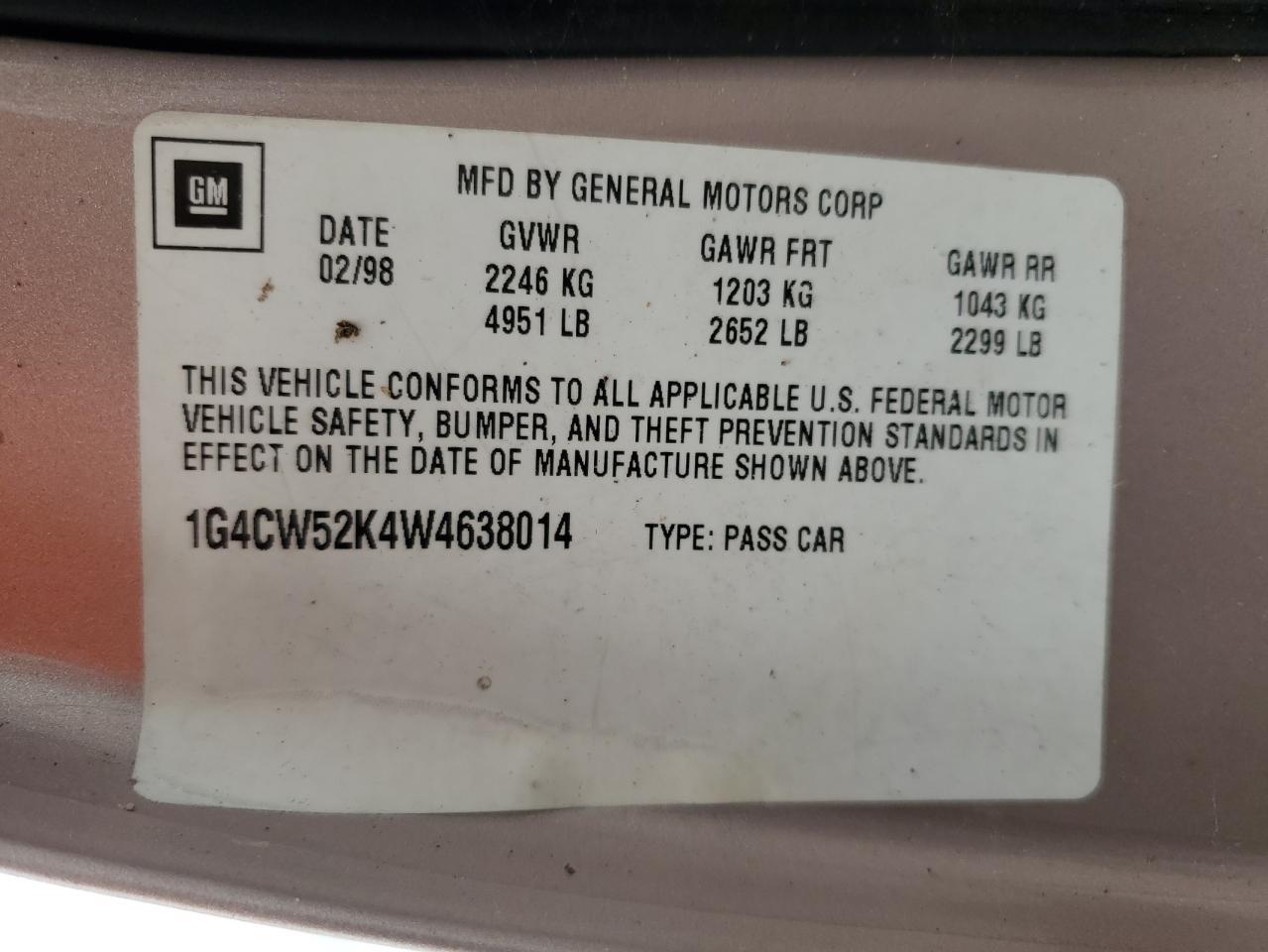1998 BUICK Park Avenue