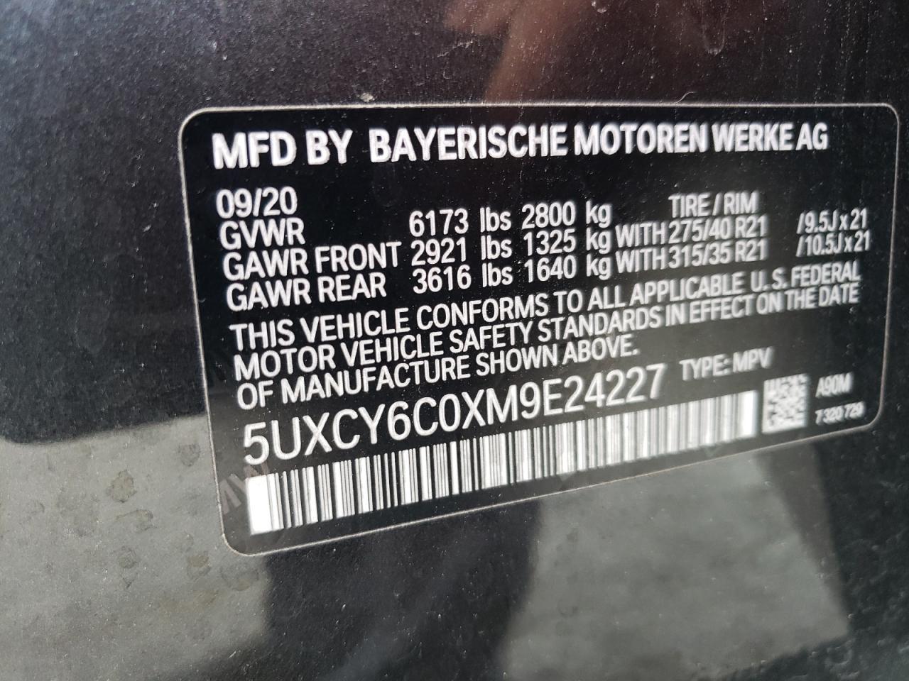 2021 BMW X6