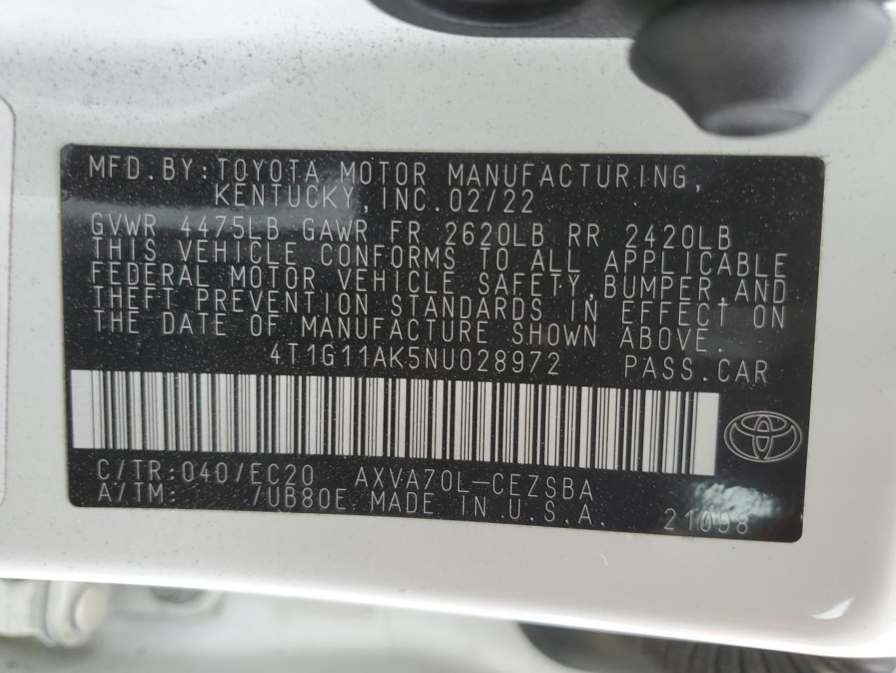 2022 TOYOTA CAMRY